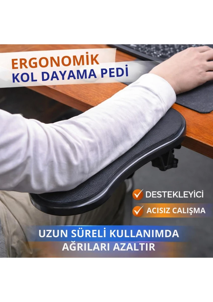 Masa Koltuk Için Kol Dayama Pedi Ayarlanabilir Dönebilen Bilgisayar Kol Dayanağı Kol Dayama Pedi